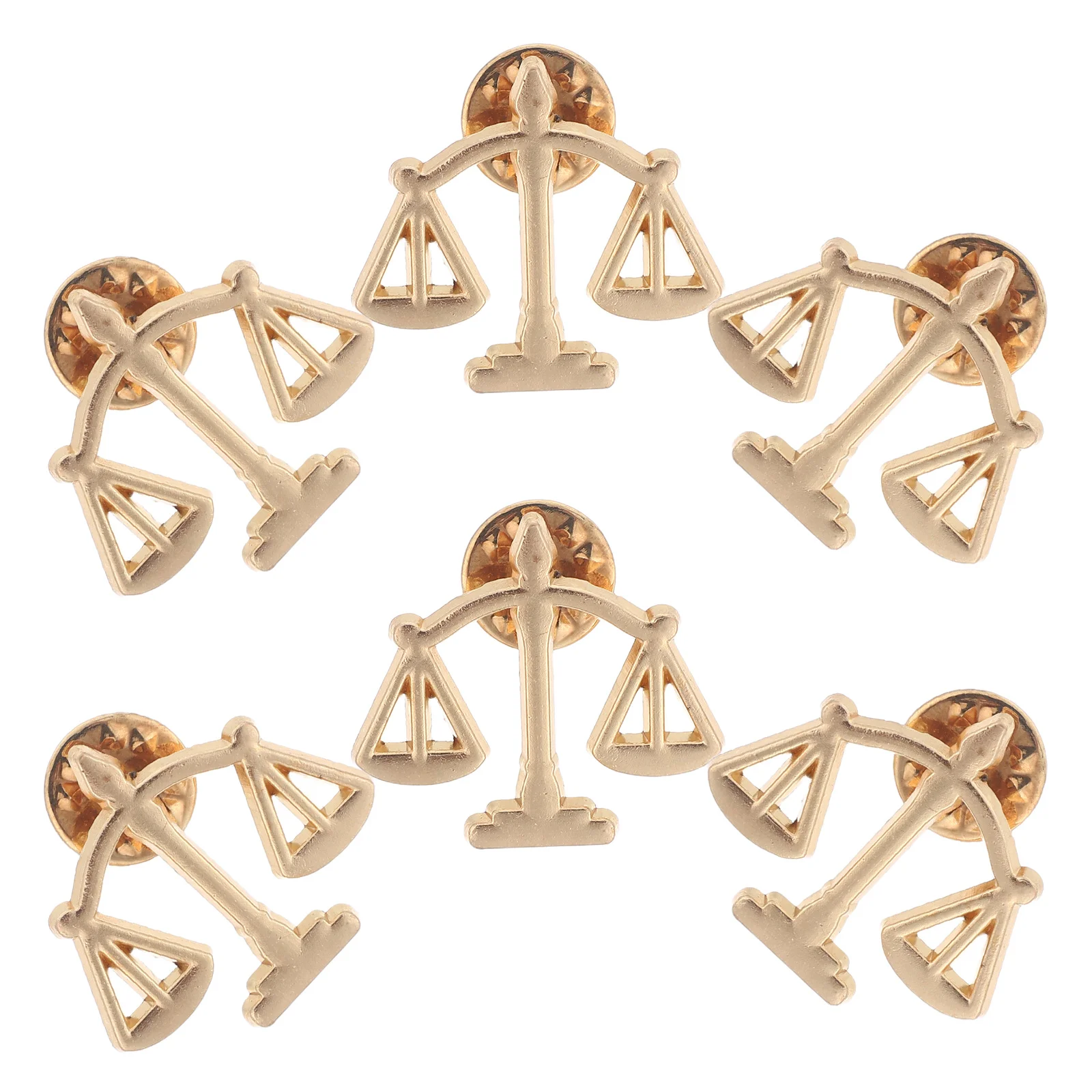 6 قطعة دبوس بروش معدني مقياس العدالة التلبيب دبابيس للرجال دعوى اكسسوارات دبابيس للنساء المحامي القاضي طوق دبابيس