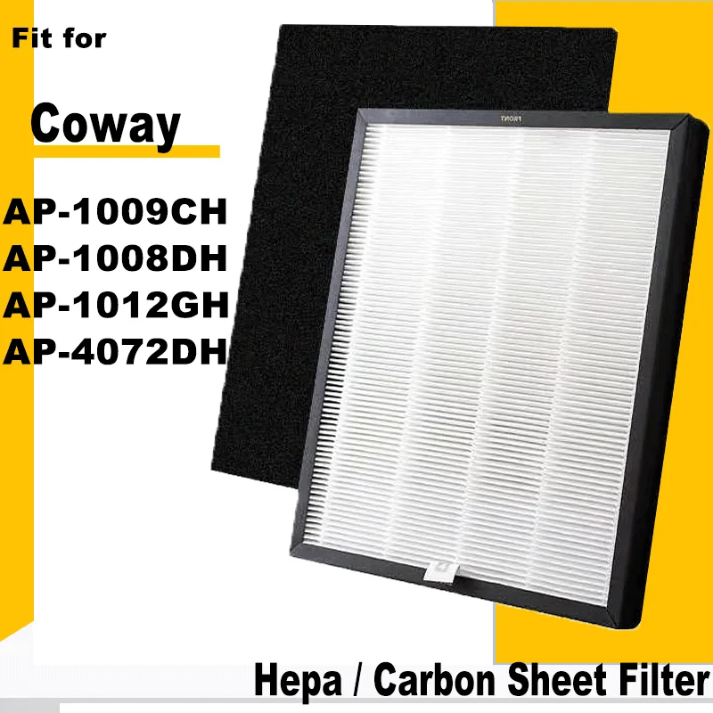 

Replacement HEPA Filter and Carbon Cotton Filter Suitable for Coway AP-1009CH AP-1008DH AP-1012GH AP-4072DH Air Purifier