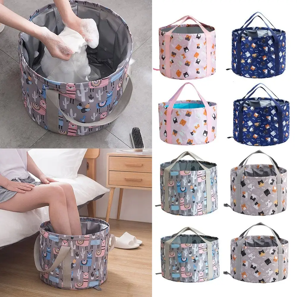 Foldable Foot Tub Portable Bath Bag Wash Basin Water Bucket Large Capacity Bath Feet Spa Massage Washing Tub For Outdoor Travel