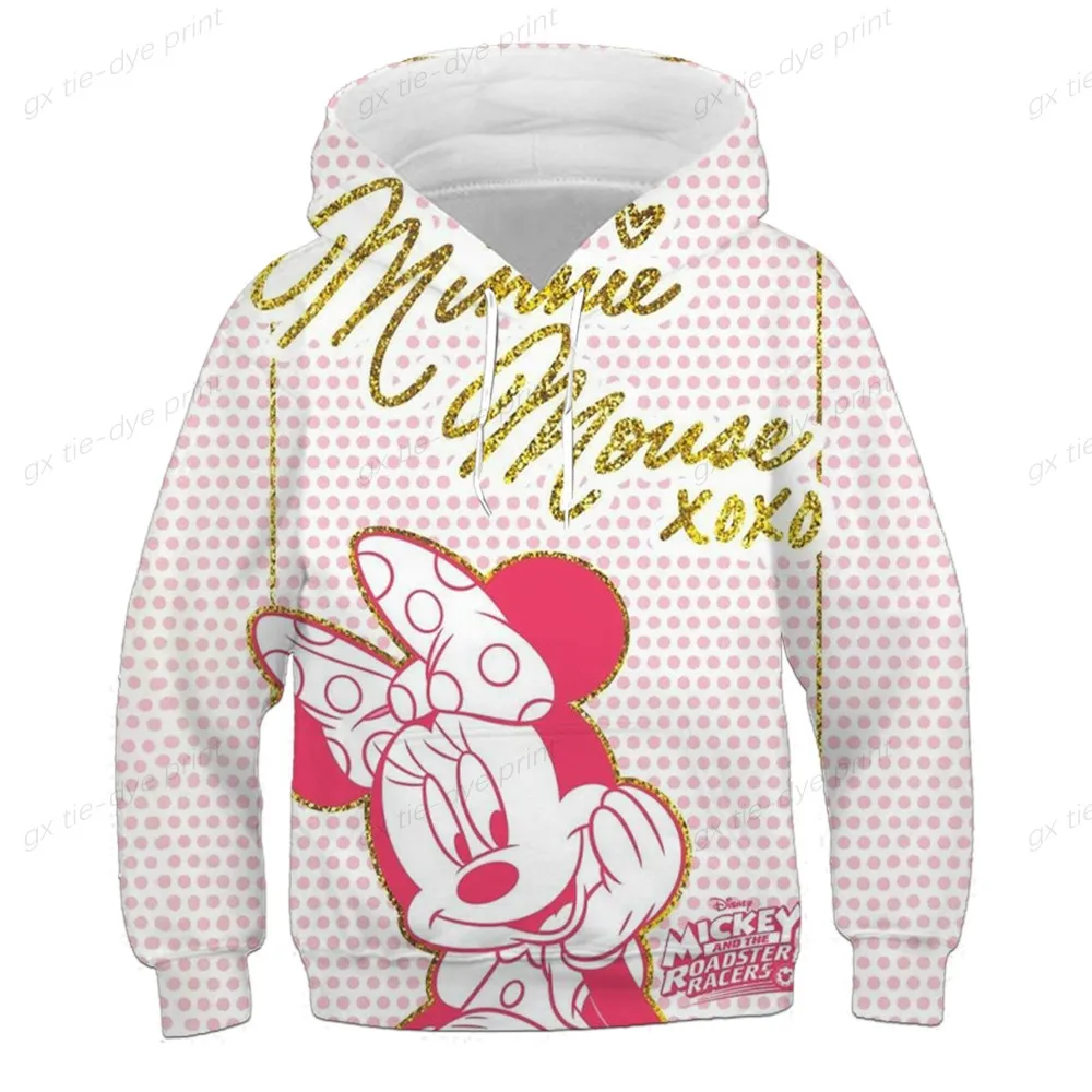 

2023 New Spring Autumn Girls Mickey Mouse Cartoon Hoodies Fashion Kids Sweatshirt Cartoon Long Sleeve Children's Clothes