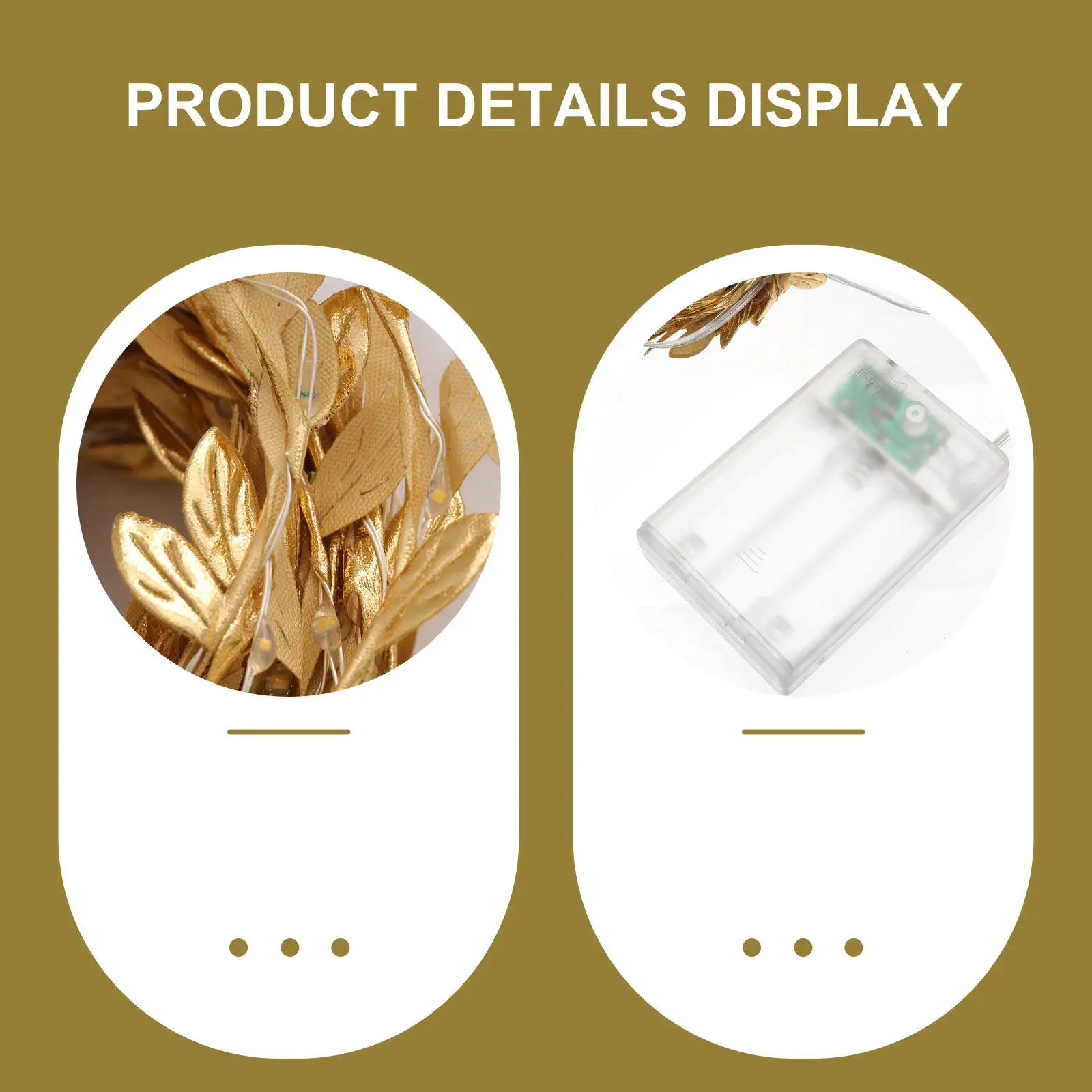 

1Pcs Leaf Rattan Garden Light String Golden Operated Festive Decor for Xmas Wedding Birthday New Year Outdoor Patio Yard