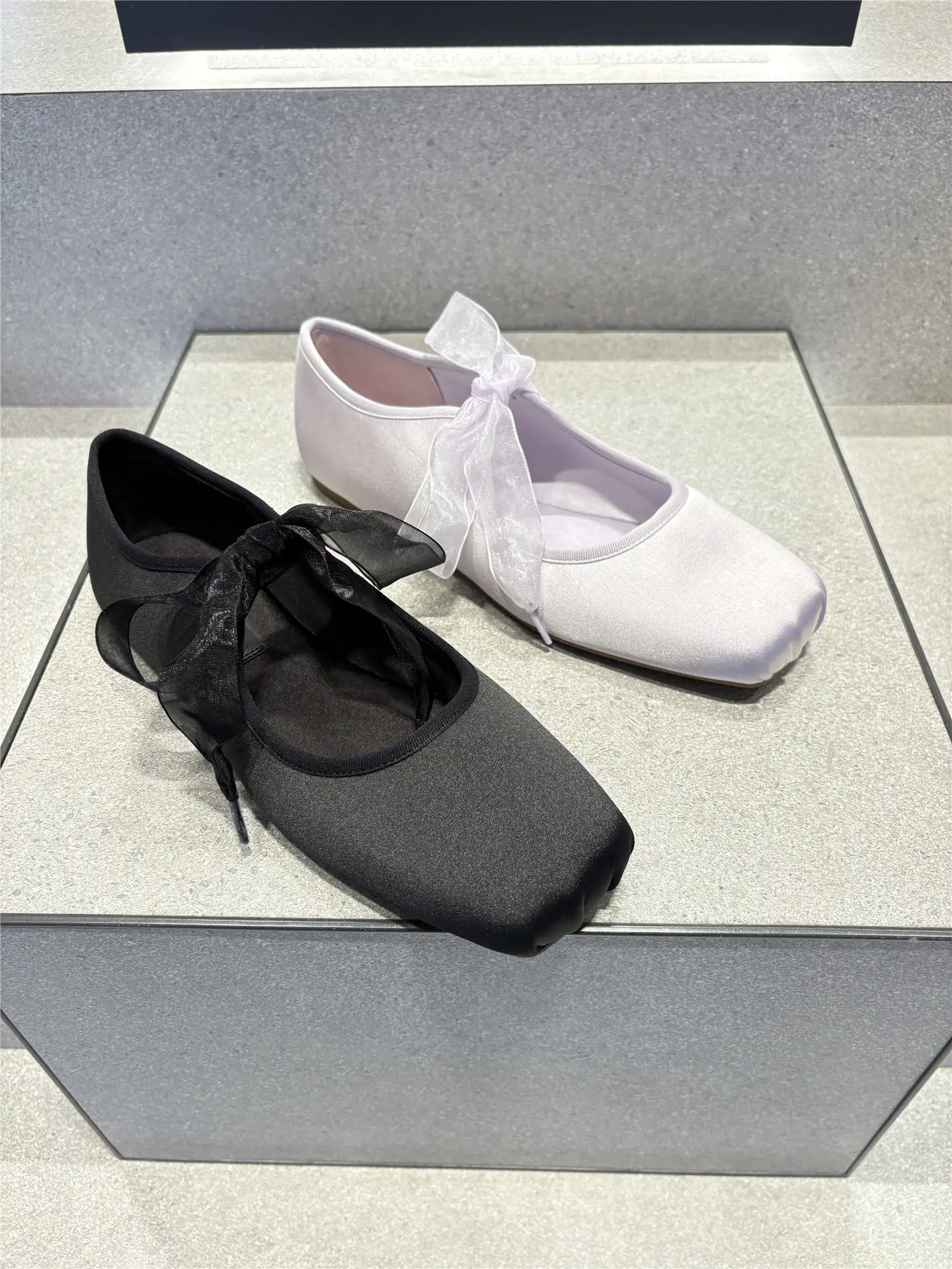 

Fashion Square Head Women Shoes Outdoor Bow-knot Mary Janes Solid Cover Heel Flats Spring Lace-up Zapatos Mujer