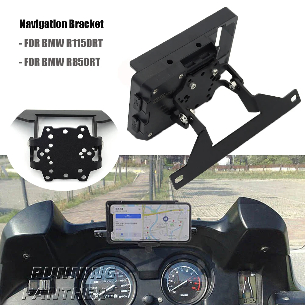 NEW Motorcycle Windshield GPS Phone USB Wireless Charging Holder Navigation Bracket Stand FOR BMW R850RT R1150RT R 850 1150 RT