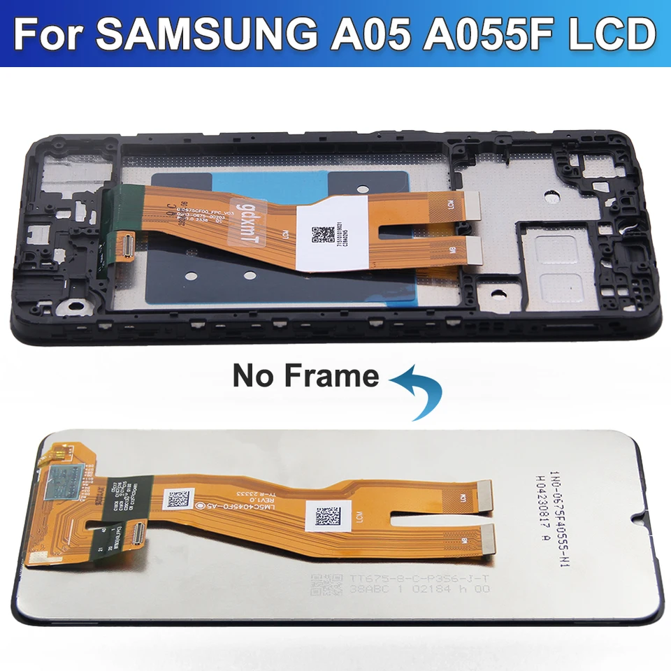 6.7' AMOLED For Samsung Galaxy A05 with Frame Display Touch Screen