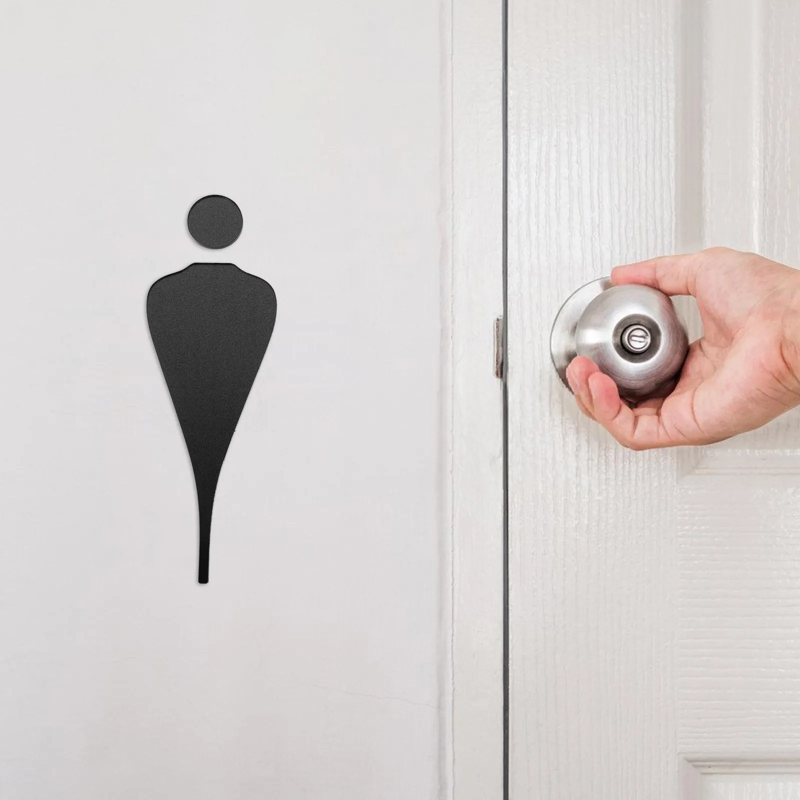 2Pcs Acrylic 3D Men Women Restroom Sign Waterproof Bathroom Door Sign Sticker for Business Office Public Toilet Door
