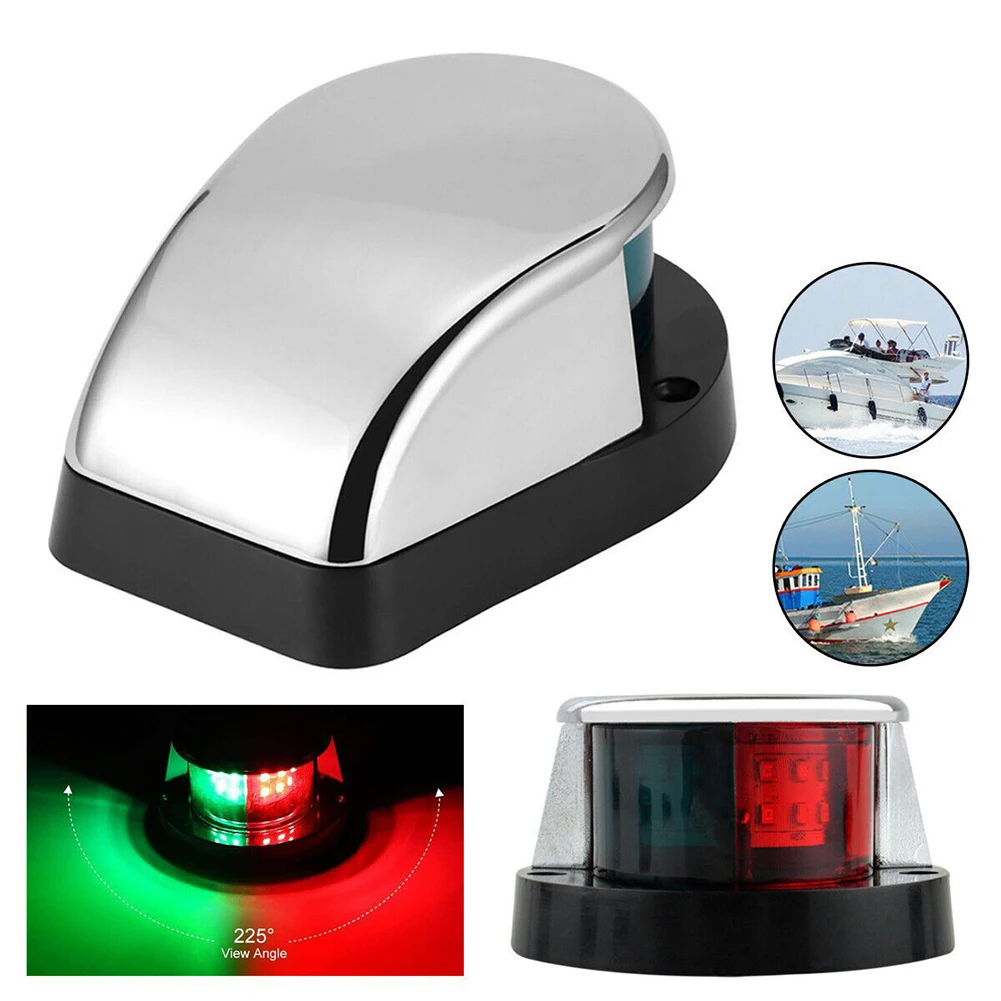 12V Plastic Boat Light LED Marine Yacht Navigation Lights Red Green Ship Running Lamps 10x7.9x4.2 Cm Accessories For Vehicles