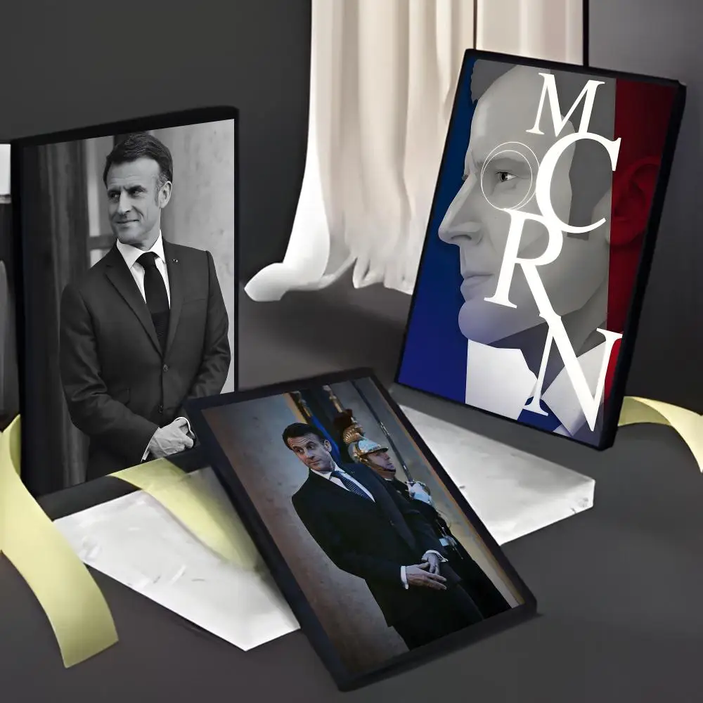 Politician Biography E-Emmanuel Macron Poster American Film Mural Home Childrens Room Wall Decor Print