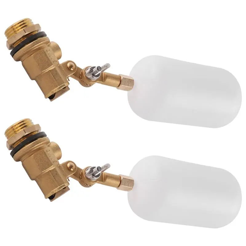AT29-2PCS For Pond Float Valve Shutoff Auto Fill For Livestock Tanks, Aquariums Water Float Valve