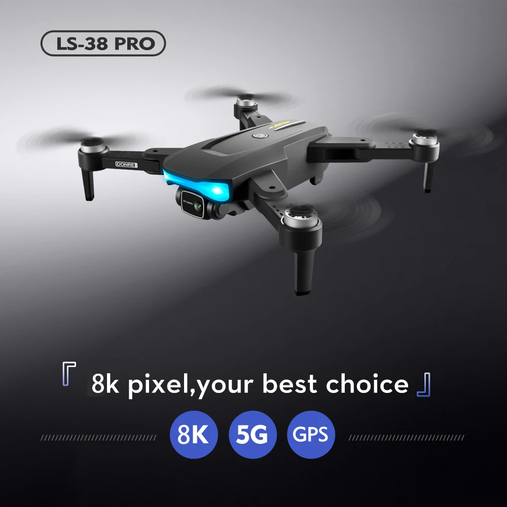 LS38 Pro GPS Drone Camera 8K Profesional FPV Dron with 6K Camera EIS RC Quadcopter Obstacle Avoidance Aerial Aircraft Helicopter