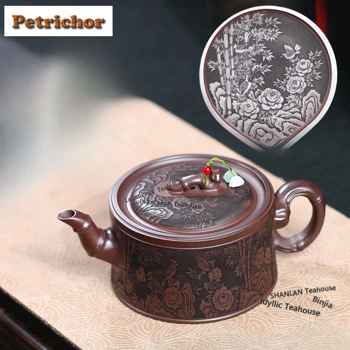 

530ml Exquisite Yixing Purple Clay Teapots Handmade Large Caliber Pot Raw Ore Stone Red Mud Tea Making Kettle Zisha Tea Set Gift