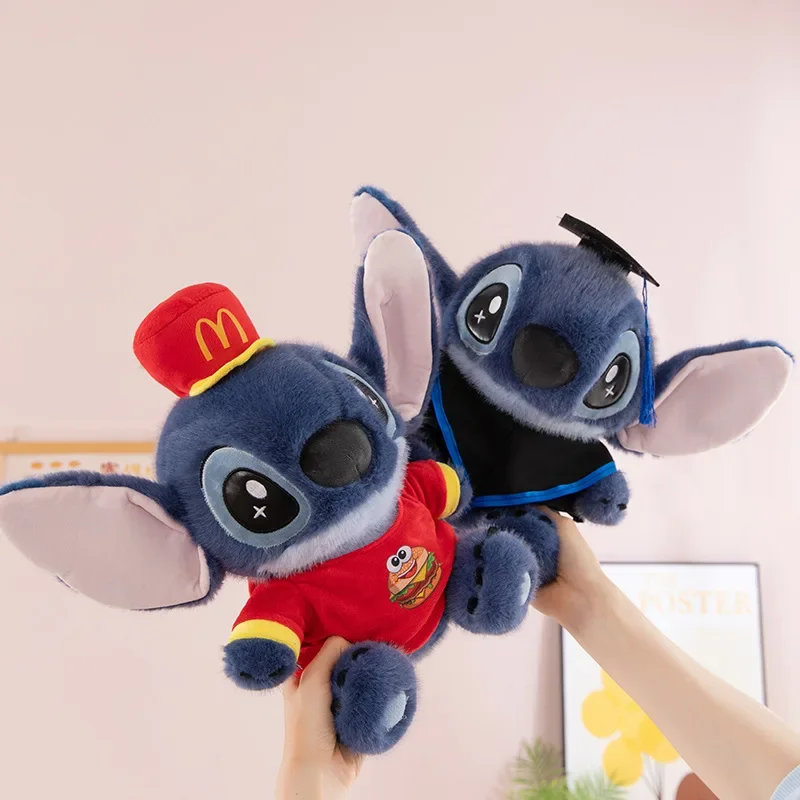 

2025 Disney Lilo and Stitch Plush Toys Anime Plushie Stuffed Cartoon Uniform Stich Dolls Kawaii Pillow Kids Birthday Gifts