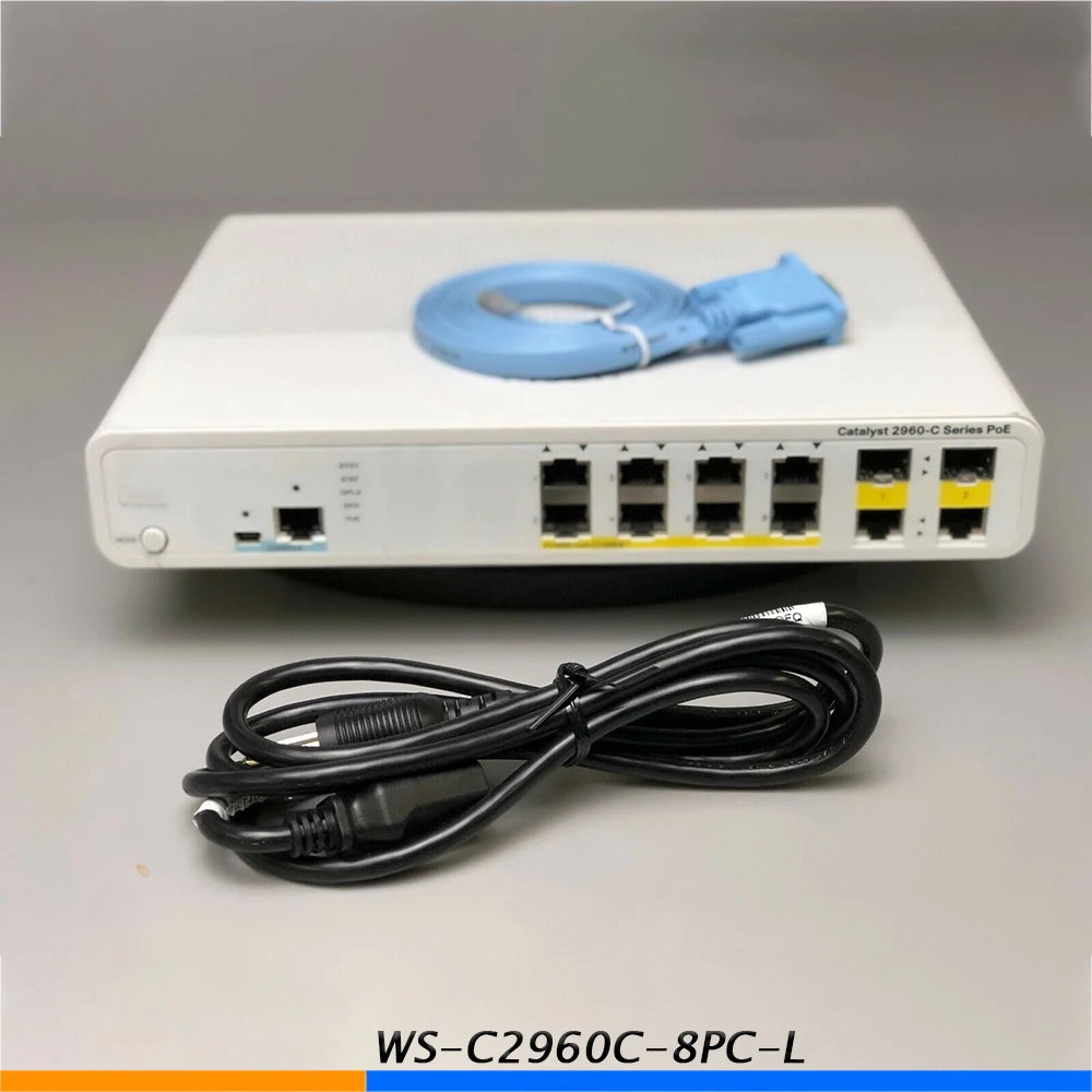 1 ชิ้น WS-C2960C-8PC-L 8 พอร์ต PoE 2960C Ethernet Switch