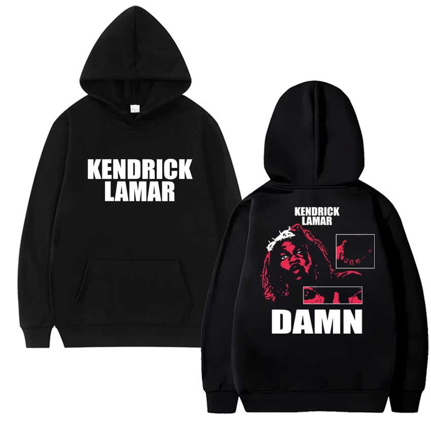 Rapper Kendrick Lamar DAMN vintage hip hop streetwear Men women Casual Fleece Hoodies Autumn Winter Unisex Sweatshirt pullovers