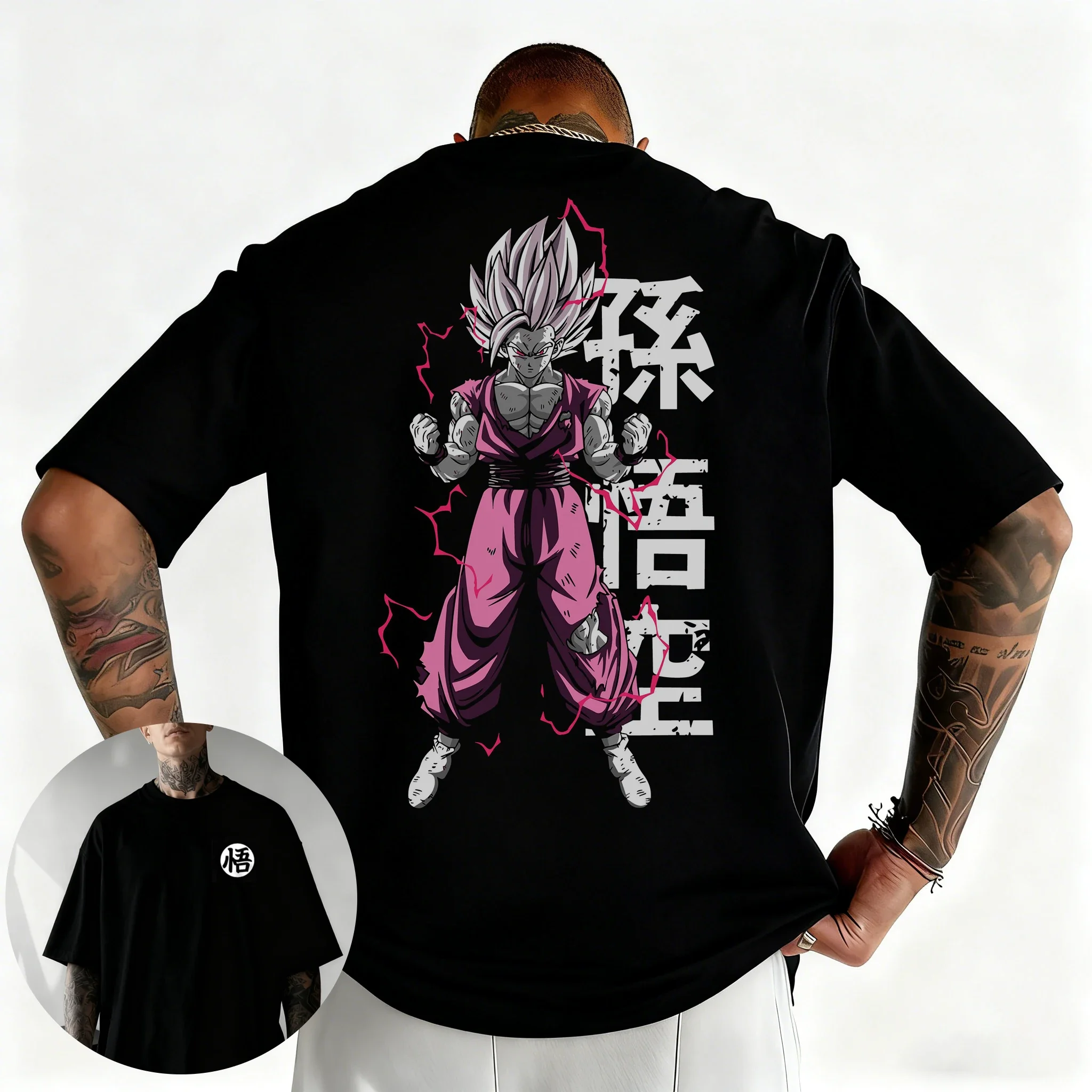 Dragon Ball Japanese Anime Printed Men's T-Shirt Majin Buu Boys Children Harajuku Short Sleeve Kids Goku T-shirt Summer Clothing view 6