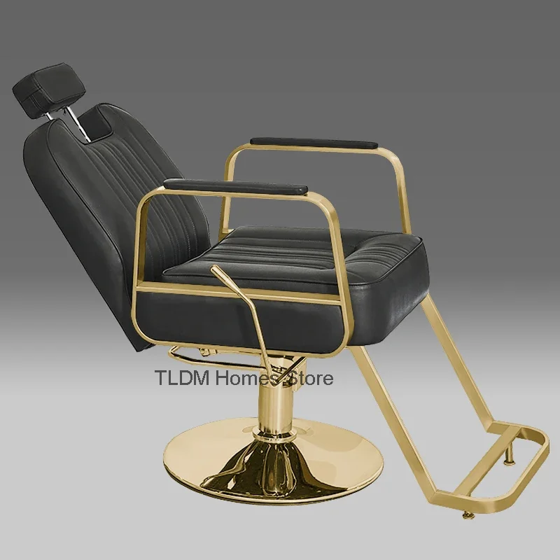 Femmes inclinable chaise De barbier De luxe conçu tatouage maquillage chaise De barbier équipement Cadeira De Barbeiro meubles commerciaux