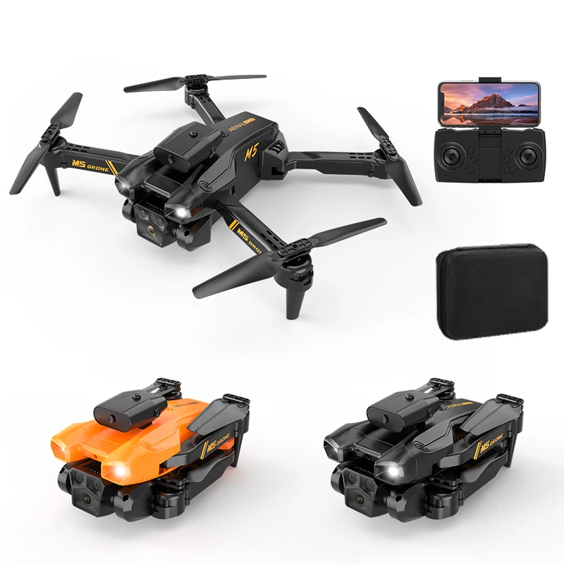 

New M5 Folding Drone HD Five Camera Aerial Photography Long Range Children's Toy Remote Control Aircraft Four Axis Dron 500m