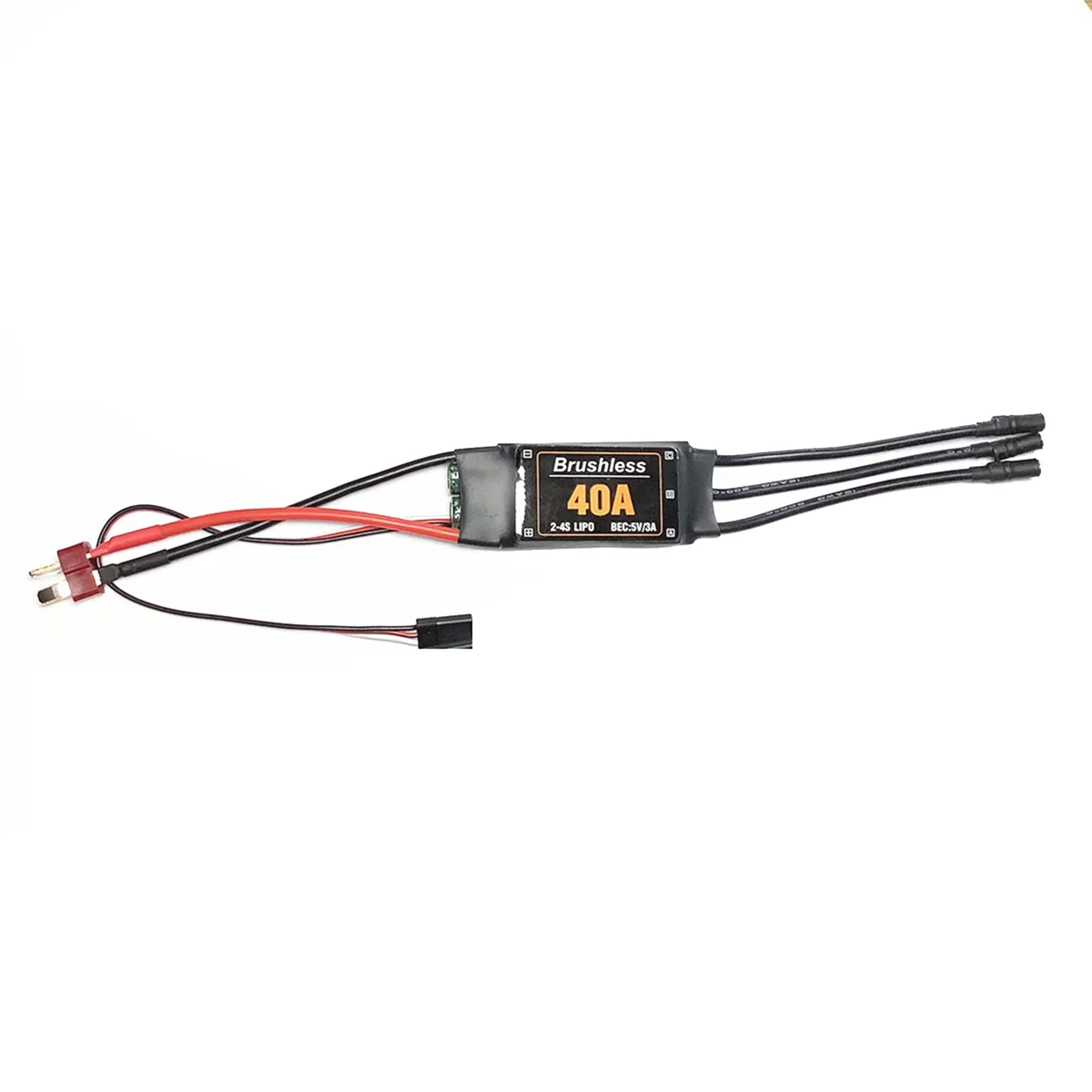 2-4S 40A Brushless ESC Drone Airplanes Parts Speed Controller Motor T Plug for RC FPV Quadcopter Helicopter