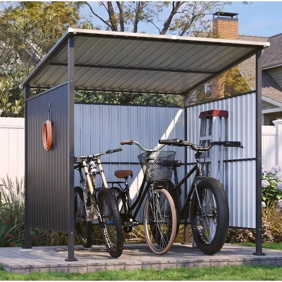 6x6FT Outdoor Shed, Grill Gazebo, Black