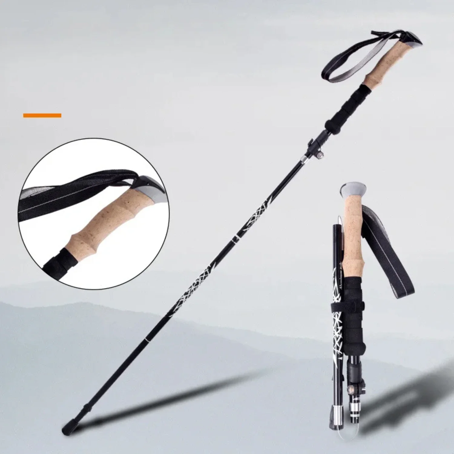 Ultra Light Weight Trekking Poles Folding Hiking Sticks Aluminium Alloy Walking Cane Climbing Hiking Poles Hiking Accessories