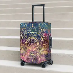 Nebula Mandala Suitcase Cover Gold Watercolor Floral Practical Business Protector Luggage Supplies Holiday