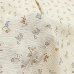 100x135cm Pure Cotton Crepe Seersucker Fabric By Meters DIY Sewing Quilting Baby Clothes Pillowcases Sleepwear Home Textile