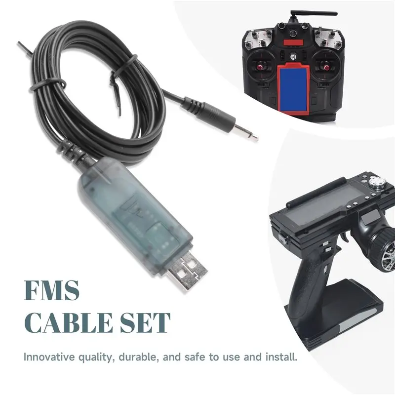 AED7-Plastic RC USB Flight Simulator FMS Cable For FLYSKY FS-SM100 SM100 For FS-I6 I10 I6X FS-T6 FS-CT6B TH9X RC view 3