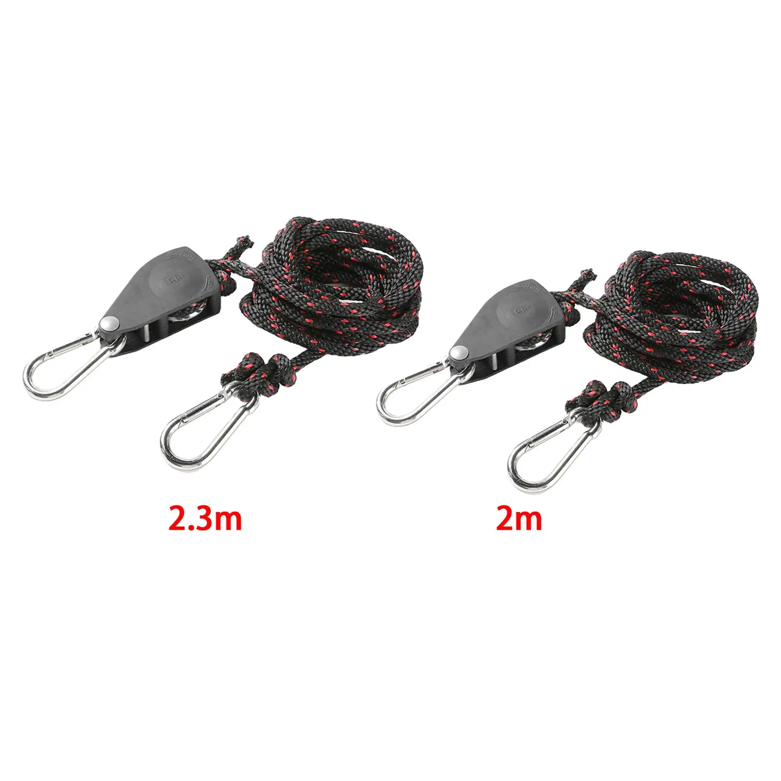 2-6pack Outdoor Camping Tent Rope Pulley Ratchet Hangers Adjustable with Buckle