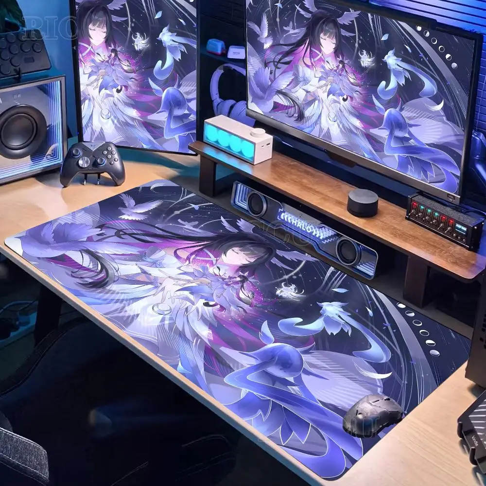 Genshin Impact Columbina Mouse Pad Mousepad Large Gaming Mouse Pad LockEdge Thickened Computer Keyboard Table Desk Mat