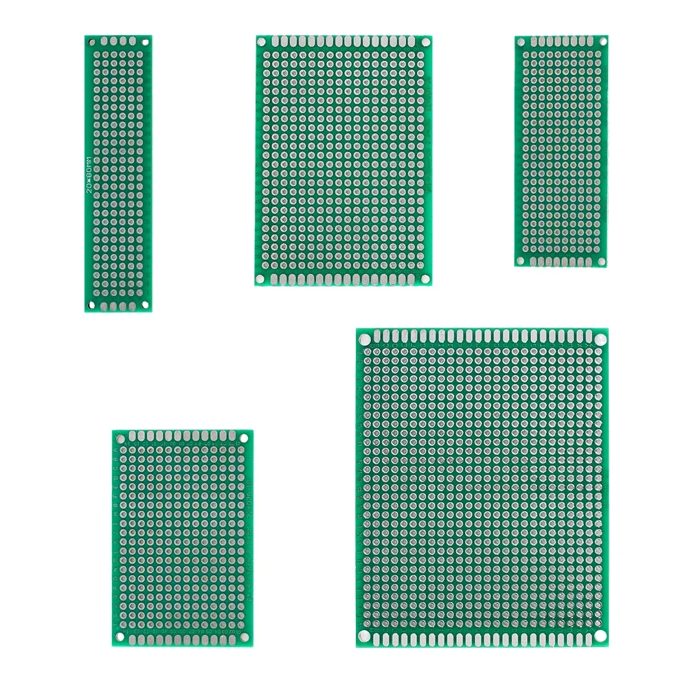 25PCS PCB Board Protoboard 2x8 3x7 4x6 5x7 7x9cm Each 5PCS Double Side Prototype DIY Universal breadboard Free Shipping