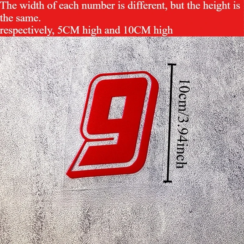Motorcycle Racing Number Sticker 1Pc 0-9 Waterproof PVC Vinyl Decal Self Adhesive Scooter Fairing Fuel Tank Helmet Accessories