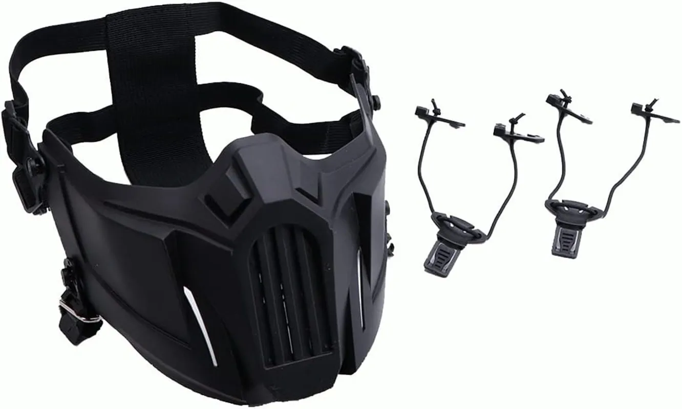 

Creative Protective Half Face Mask Outdoor Game Costume Mask Outdoor Sports Masks (Black)