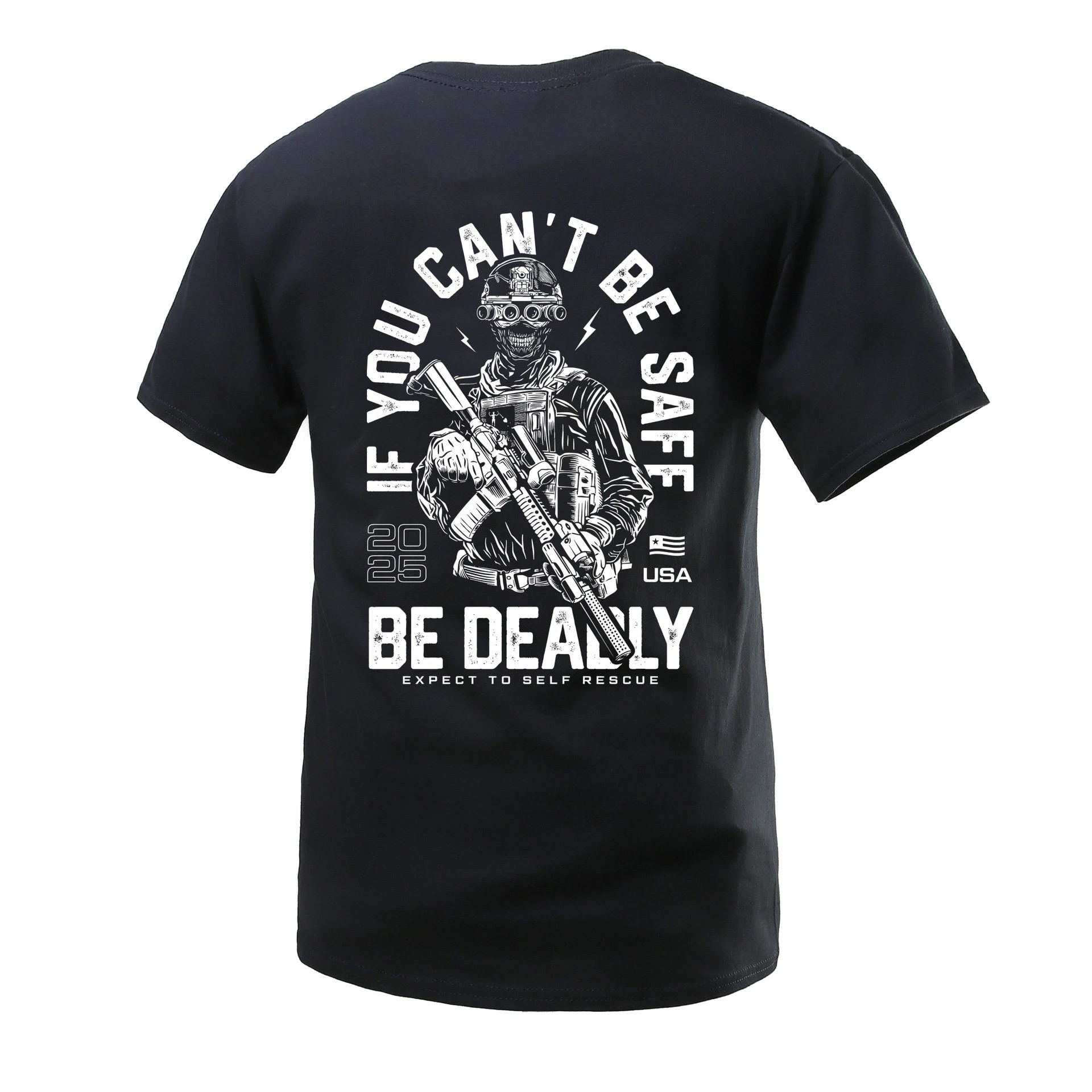 Summer Round-neck Short-sleeved T-shirts with The Theme of Equipment for The Soldiers of The Tough Guy Club