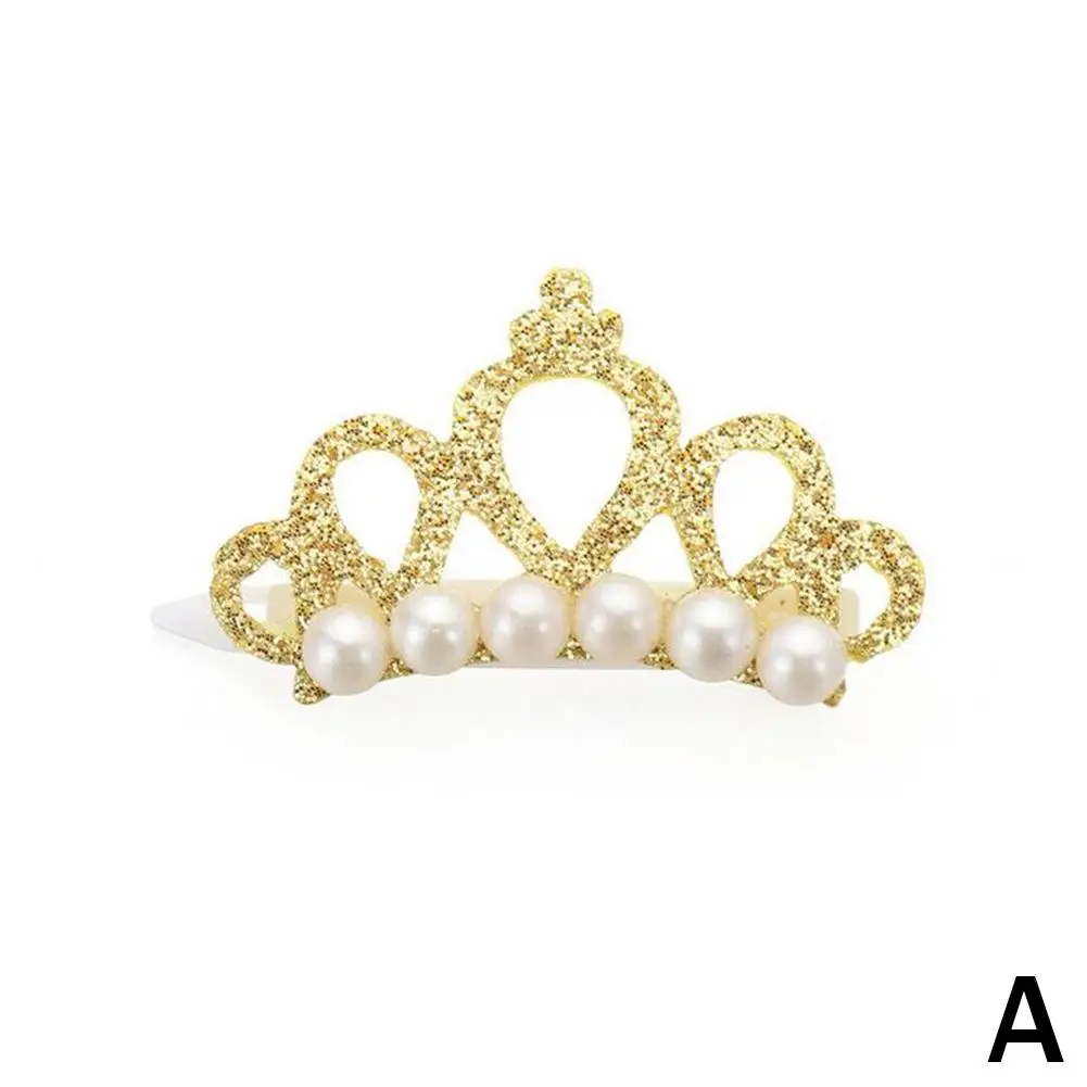 ペット用の花の形をしたクリップ,新しいデザイン,真珠の王冠,かわいい装飾,新しい,w0p1