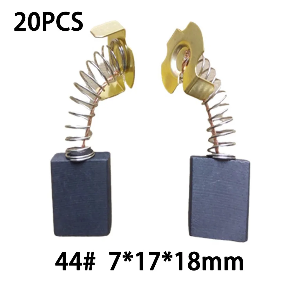 20PCS 7×17×18mm #44 Carbon Brushes Electric Motors Tools Fit For PH65A Z1G-FF-15 180（G180SE2）S1M-FF-180A/FF-230A