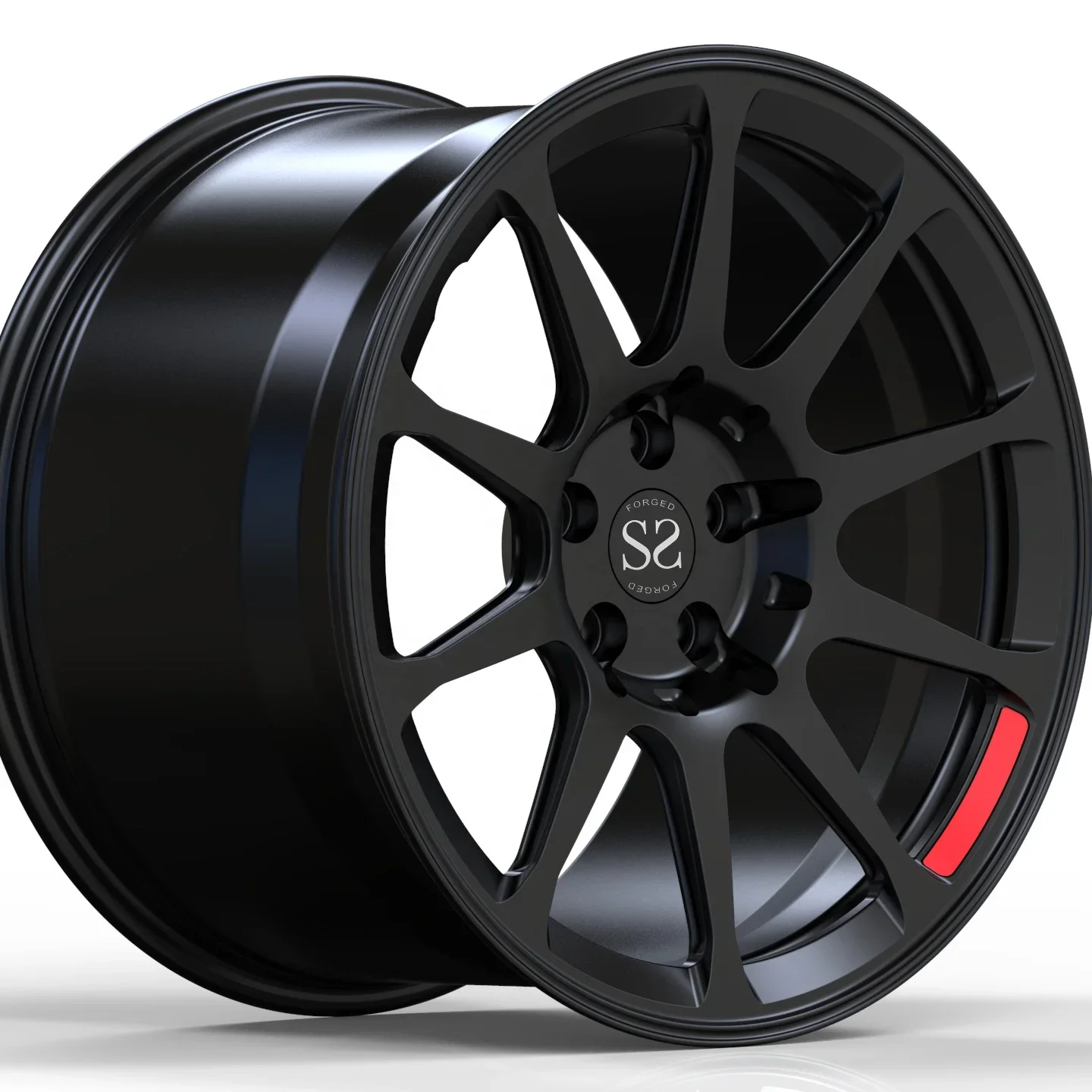 Matte Black Monoblock Forged Car Wheels 20 Inch For R8 Aluminum Alloy Rims
