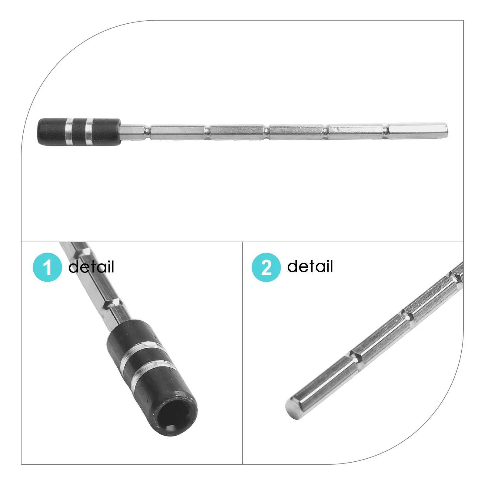 1pc Extension Bar Rod Magnetic Metal Shaft  113 Mm Hex Shank Socket Adapter Magnetic  Rod  Screwdriver Bit Holder For 4mm Batc