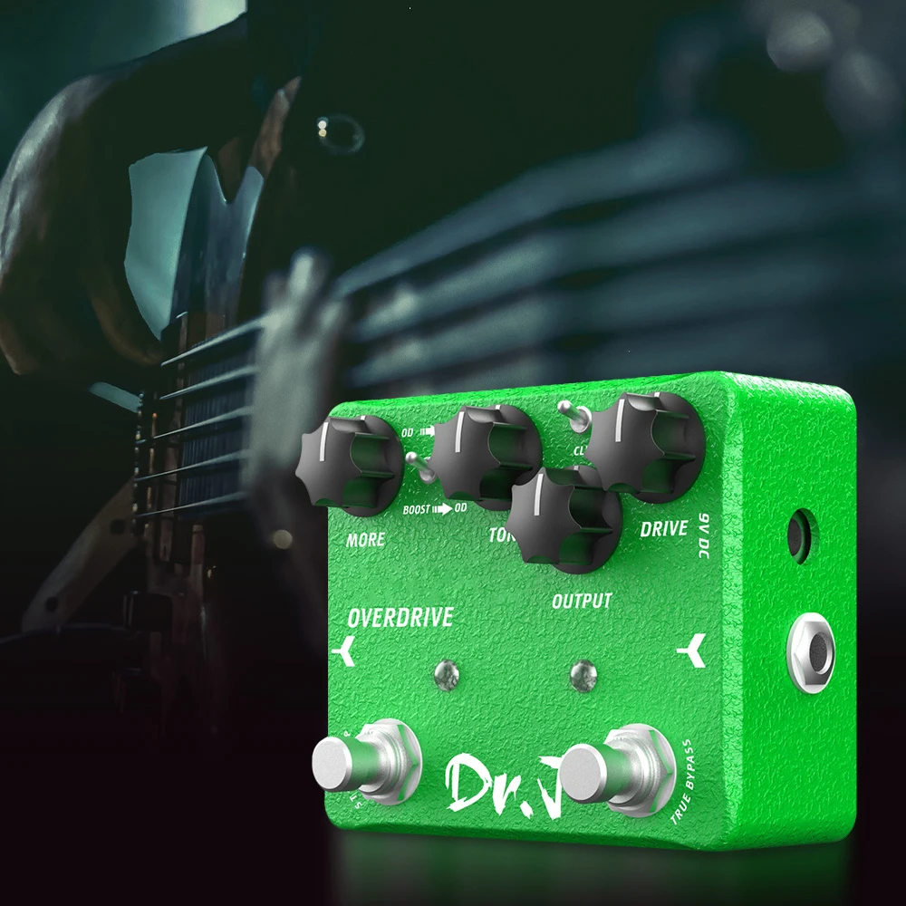 JOYO Dr. J Series D60 EMERALD Overdrive Guitar Pedal 15dB Boost Beautiful Warm Character Tone Overdrive Pedal with CLIP Switch view 6