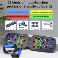 Multifunction push-up board kit with handle foldable fitness equipment for chest arm abdomen exercises Home gym training