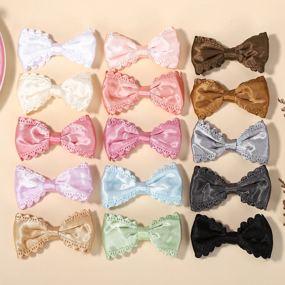 

20 шт., разные цвета, банты для волос, заколки, милые хлопковые кружева для девочек, подарок, бутик, ленты, банты, сделай сам, декор для волос, детские аксессуары для волос
