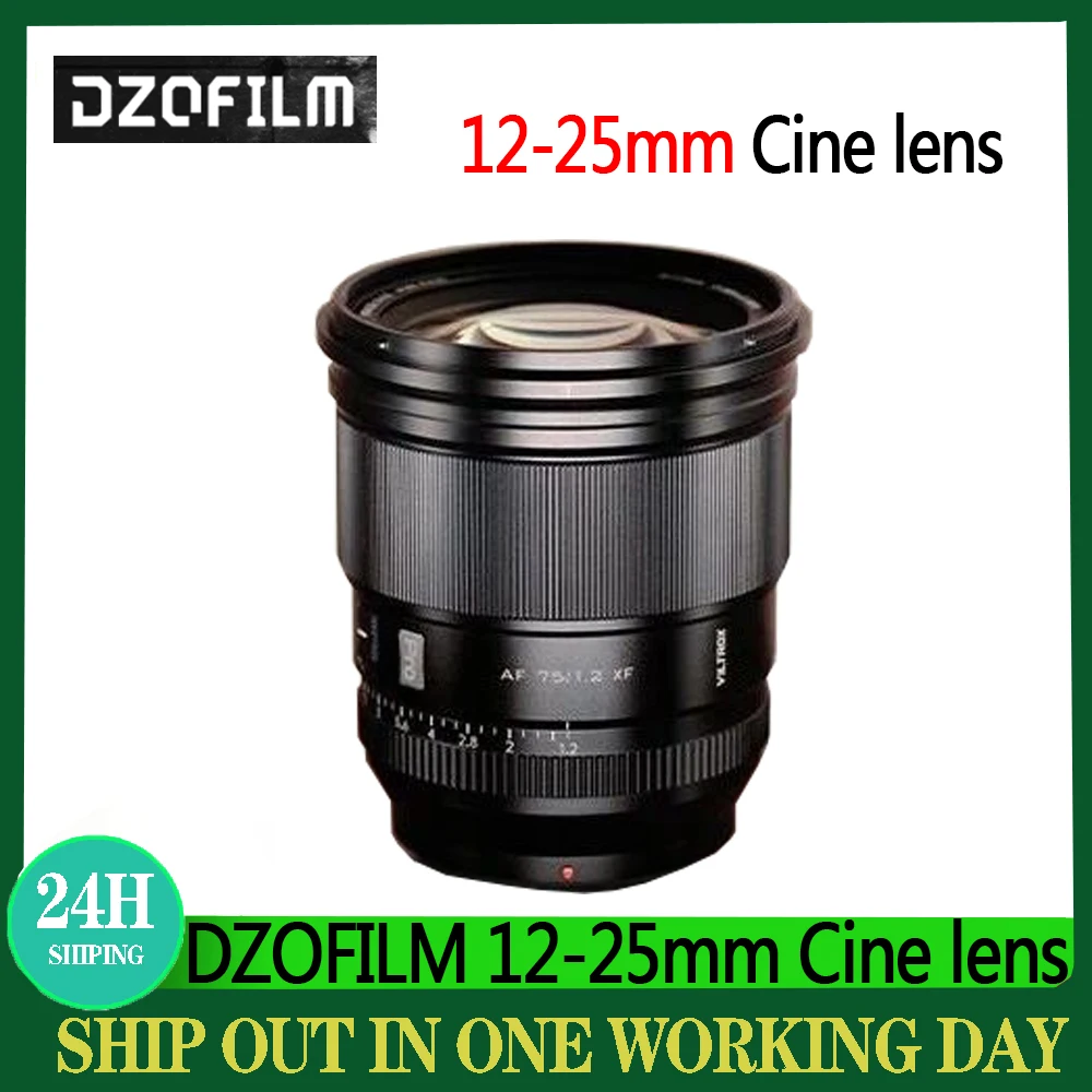 DZOFILM Pictor 12-25mm T2.8 Cine Lens Super Wide Angle-Zoom 35 Parfocal  Lens for PL Canon EF Cinema Camera Mount