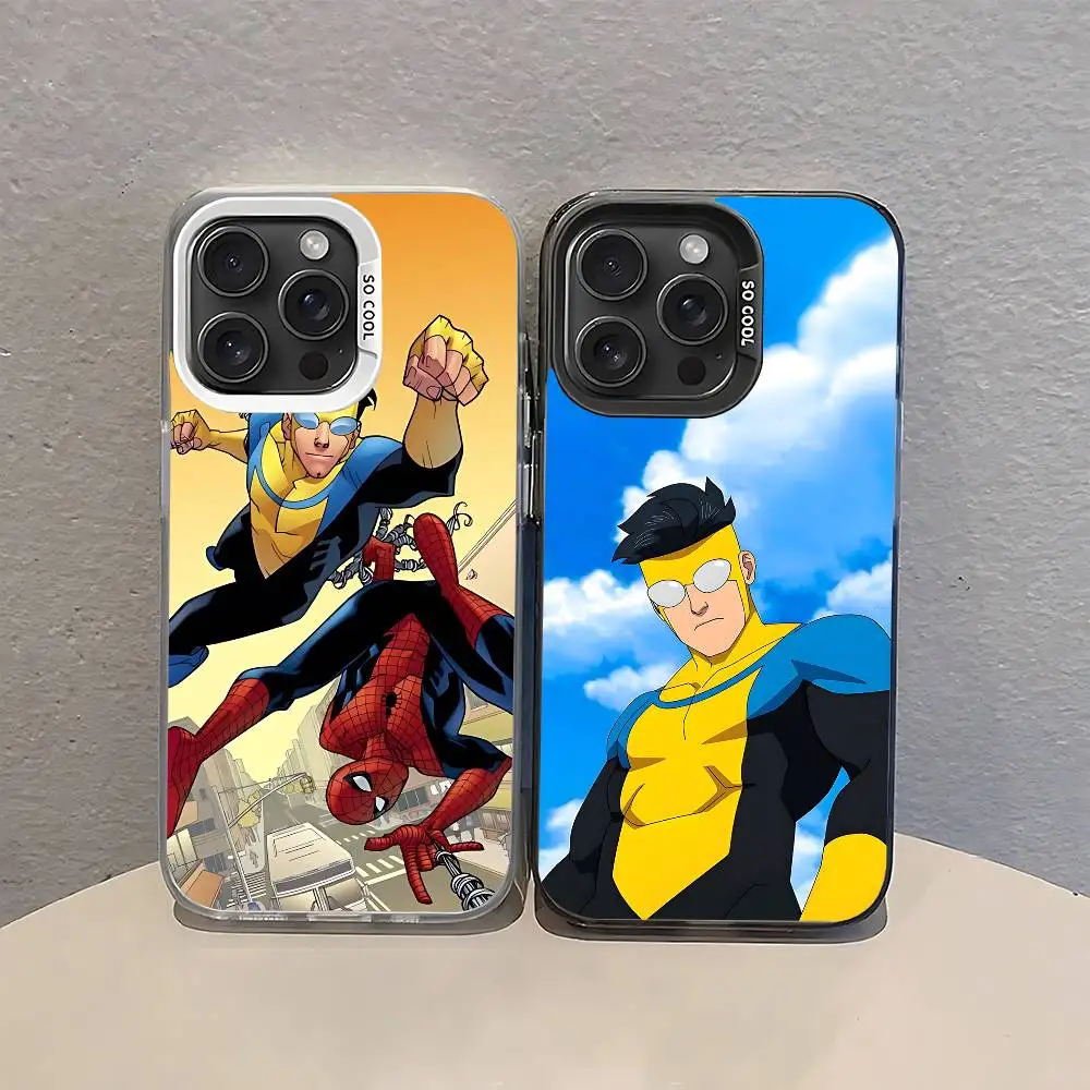 

I-Invincible Phone Case Silver Shockproof Back Cover For IPhone 16/15/14/13/12/11 Pro Max Plus