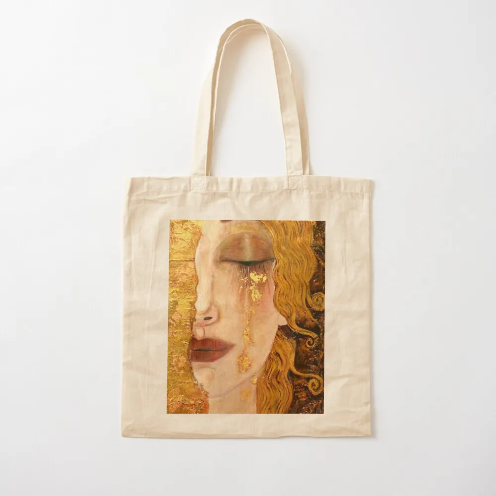 

Freya's Tears (Golden Tears) portrait by Gustav Klimt Tote Bag personalized tote bag canvas tote Canvas Bag