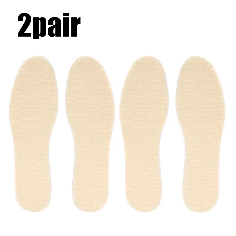 1-6 Paar Natürliche Schafwolle-Einlegesohlen für Schuhe, Warme Verdickte Flauschige Fleece-Einlegesohlen für Herren und Damen, Schneestiefel-Schuhpolster – Detail 10