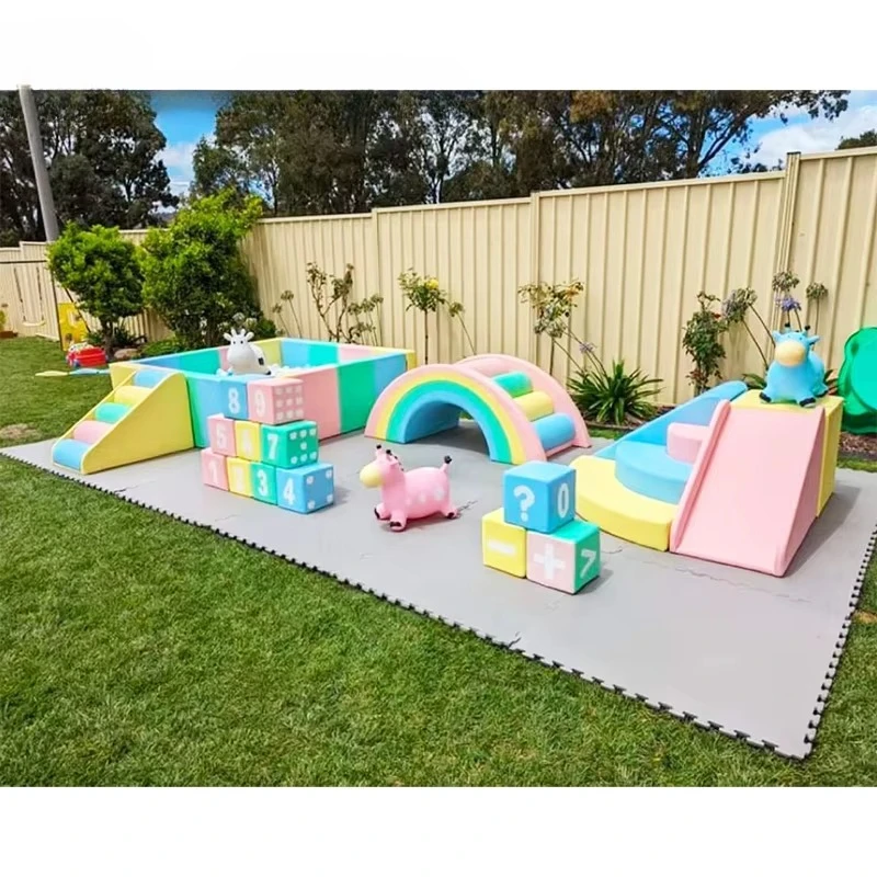 Factory Customized Macaron Soft Play Ball Pit Indoor and Outdoor Commercial Rental Soft Playground Equipment Kids' Ball Pool