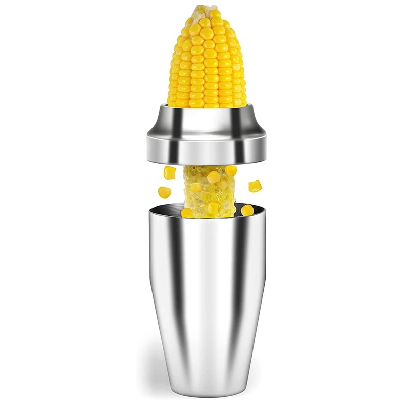 

Corn Cob Stripper With Cup Corn Stripper 304 Stainless Steel Corn On The Cob Remover Kitchen Tool