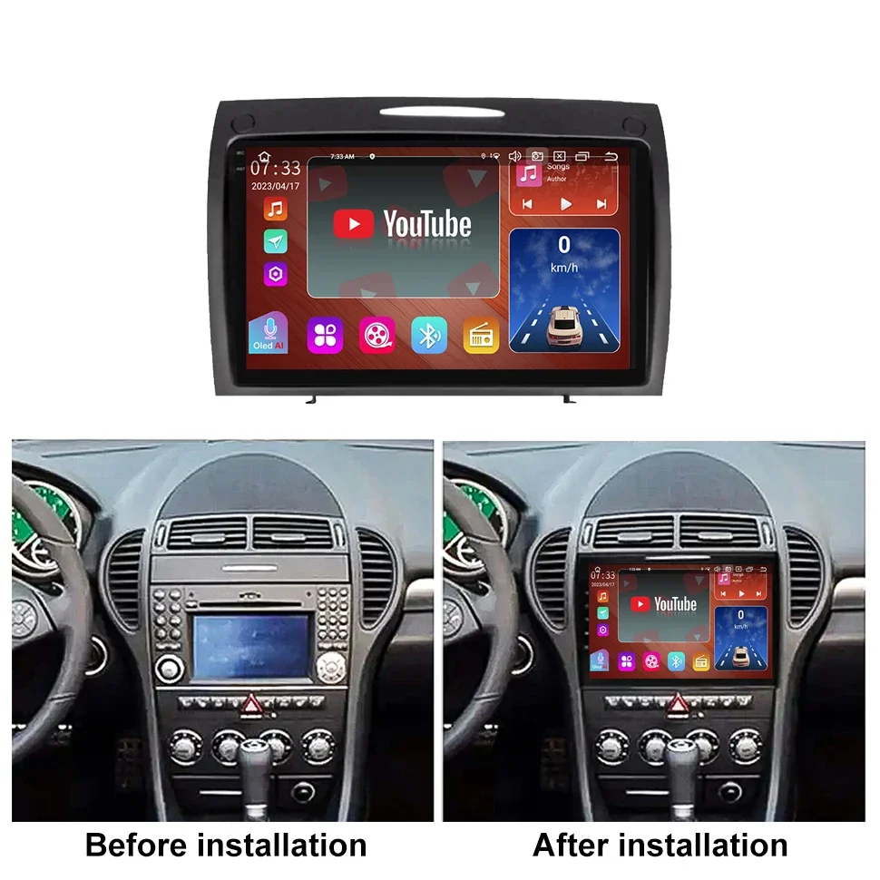 SEPTON Android 12 Car Radio for Mercedes Benz SLK Class R171 SLK200 SLK280 SLK300 2000-2011 Wifi CarPlay Carplay Android Auto