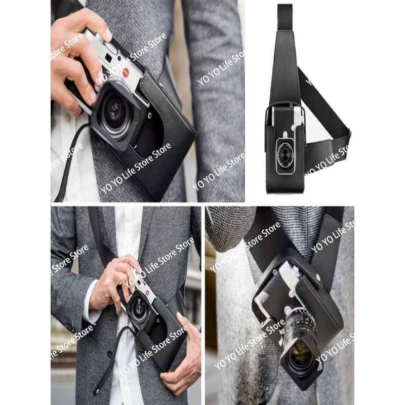 For Leica Q3 M11M10P M9 Large M240p Q2 Camera Bag Leather Case Fast Holster Leather Crossbody Gun Bag