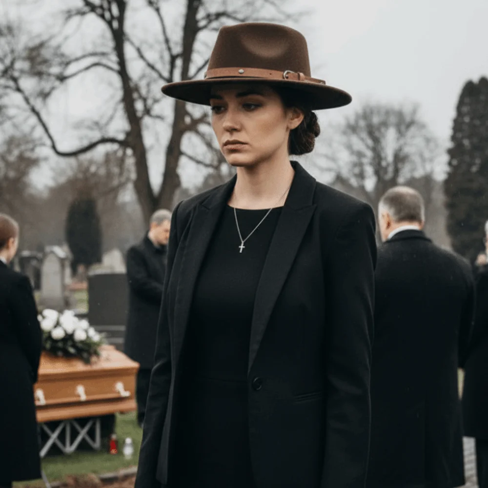 

Vintage Elegant Woolen Flat Top Hat Belt Buckle Wide Brim Felt Hat British Style Solid Color Women Jazz Hat Casual Wear