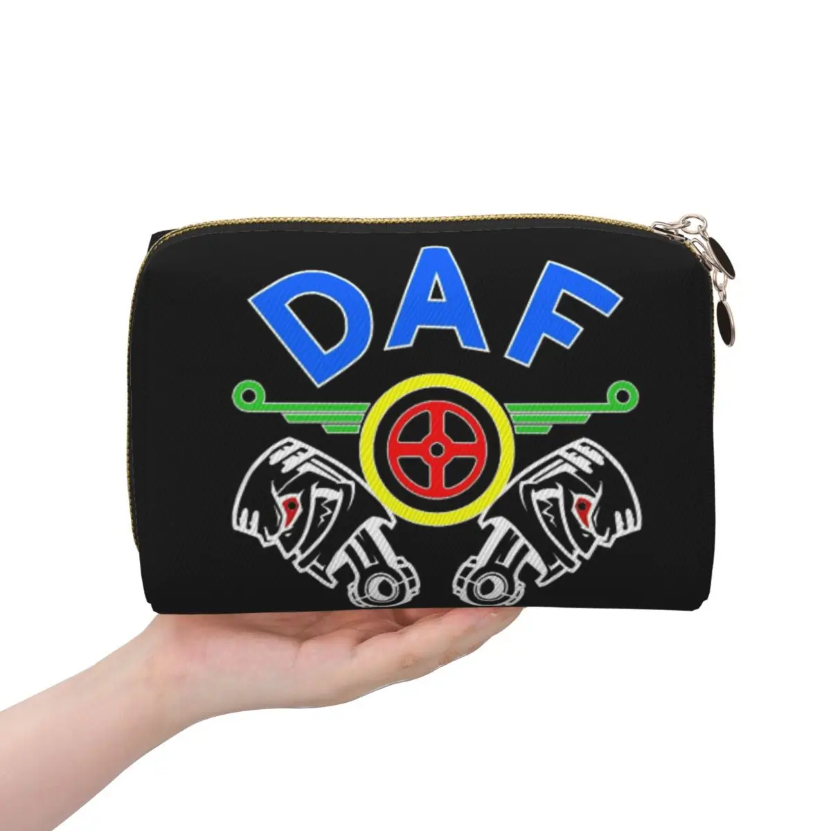 

Daf Truck Classic Car Logo Women Cosmetic Bags Travel Makeup Organizer Pouch Toiletry Storage Dopp Kit Box