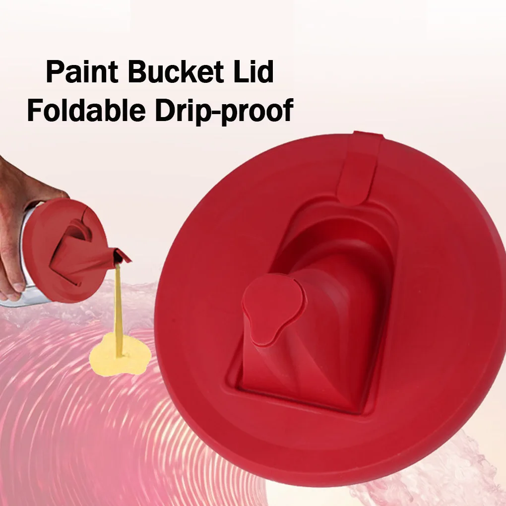 صنبور جديد قابل للسحب مع فوهة قابلة للطي مع فتحة تهوية مستلزمات صب الطلاء غطاء علبة تخزين الطلاء مختومة #4